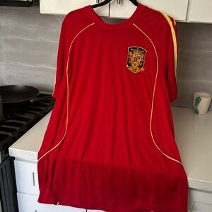Red Spain Soccer Jersey T Shirt